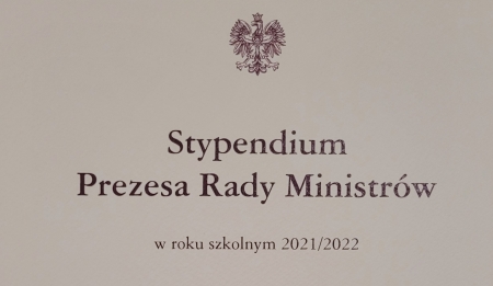 Stypendium Prezesa Rady Ministrów dla dwóch uczennic LO XIV