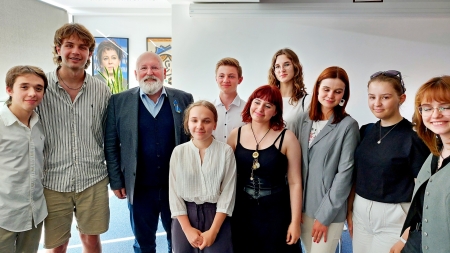 Spotkanie naszych uczniów z F. Timmermansem, wiceprzewodniczącym Komisji Europejskiej